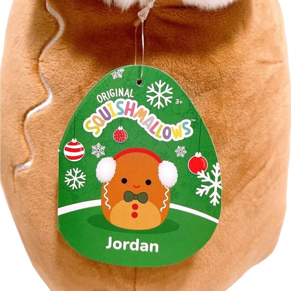 HOLIDAY 12" Jordan Gingerbread Man Squishmallows Holiday Christmas Stuffed Plush - Picture 3 of 9